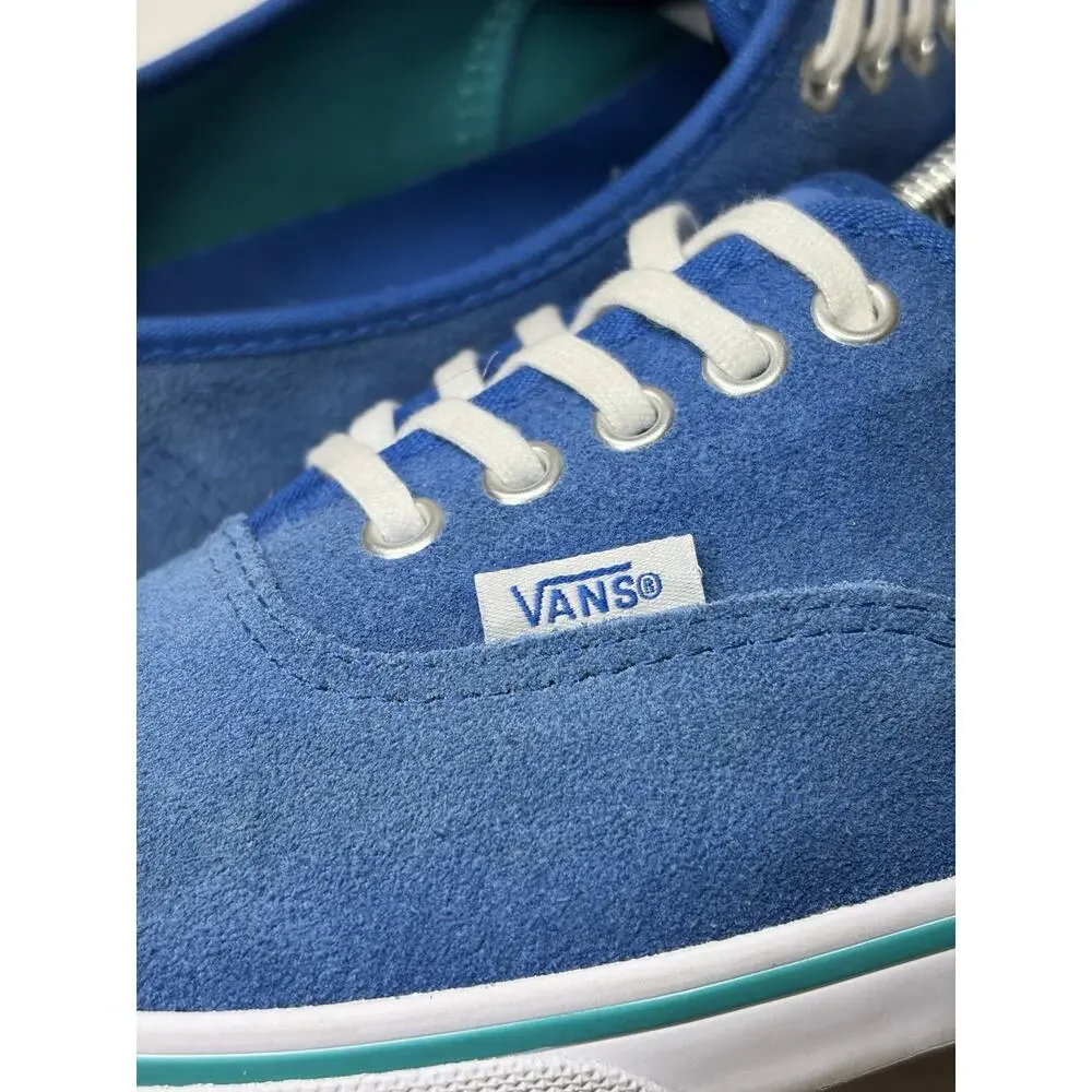 VANS Blue Suede Low Top Lace-Up Sneakers Men's US 6.5 Rubber Sole